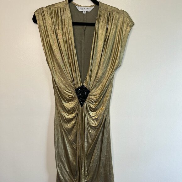 Trina Turk Gold Dress - Picture 12 of 16